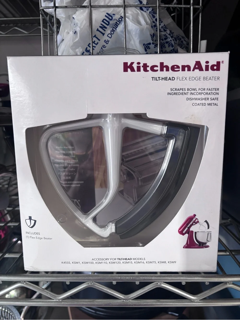 KitchenAid Flexible Edge Beater - White and Silver